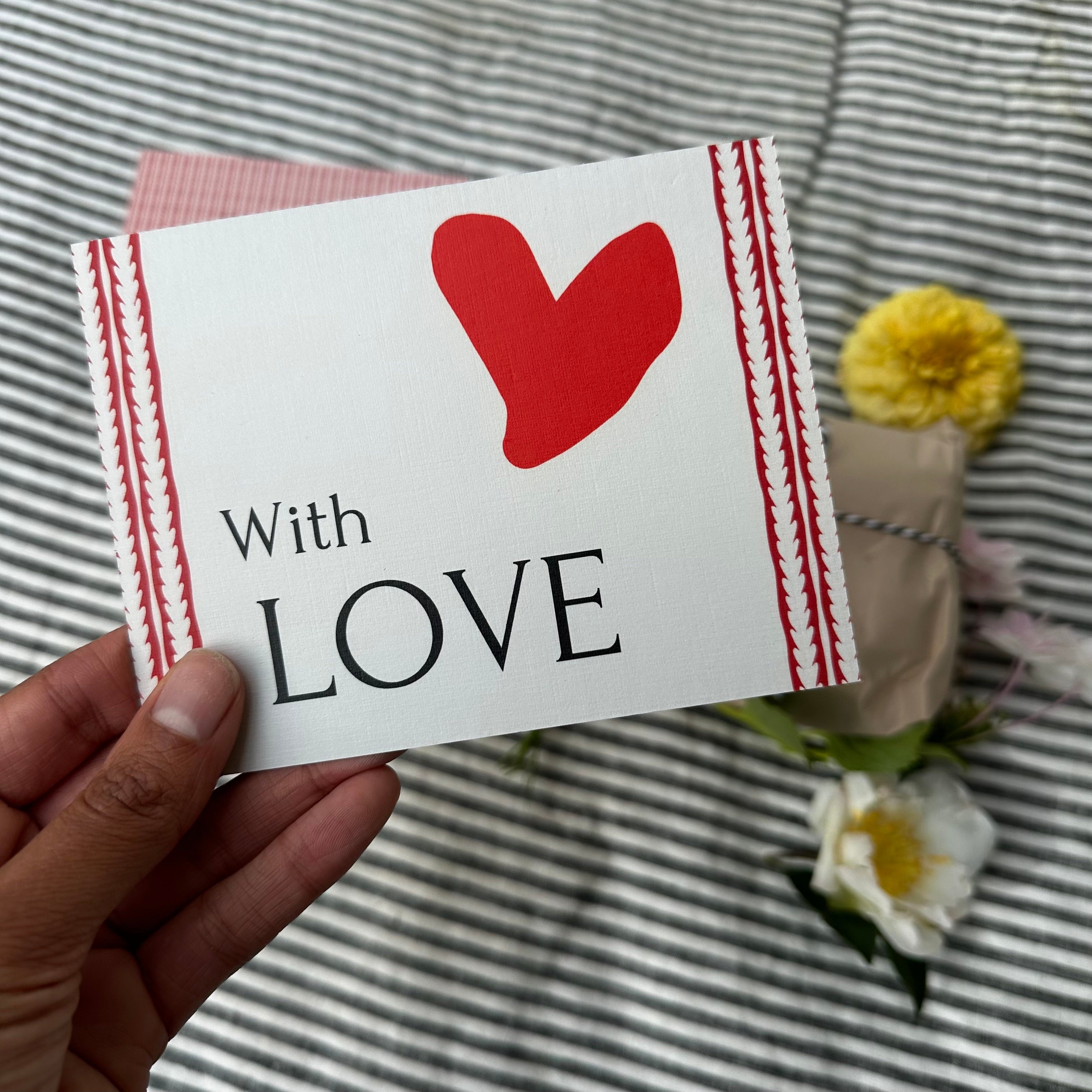 Handwritten 'With Love' Le Sac Card