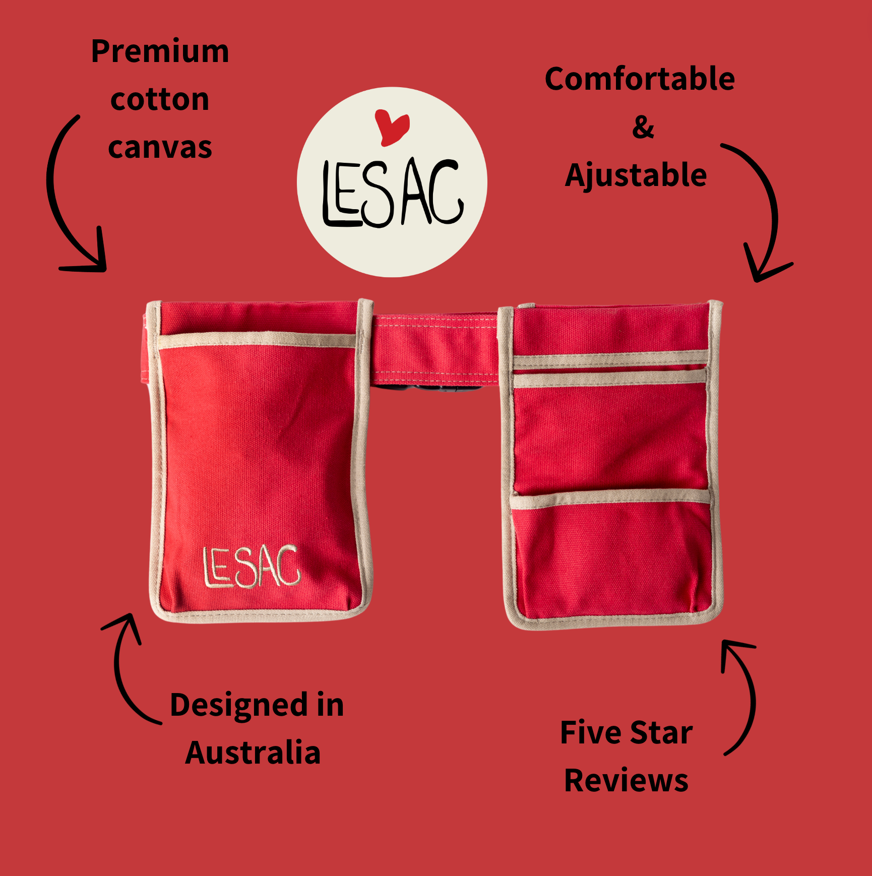 Le Sac Stripe Gardening Utility Belt
