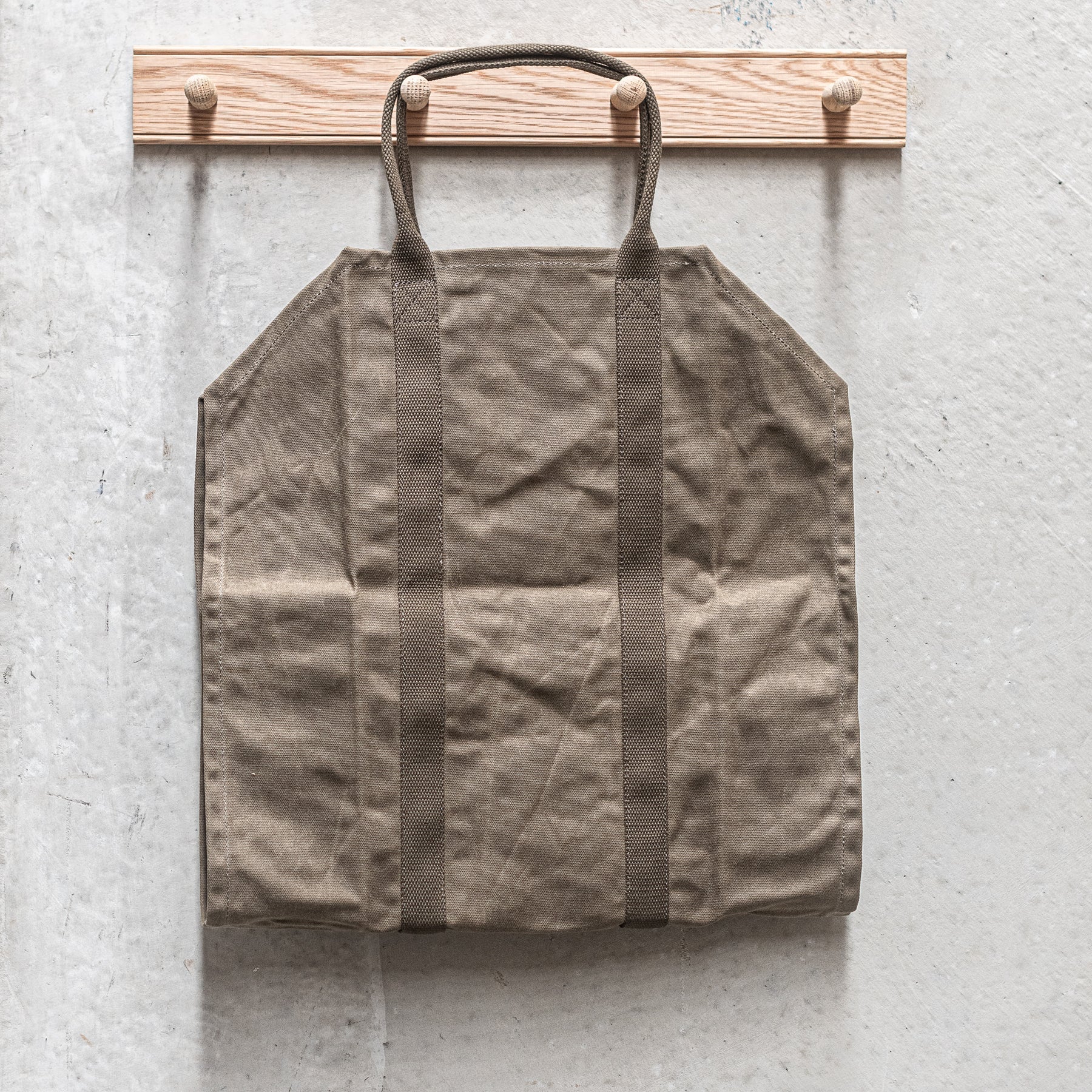 Waxed Canvas Log & Produce Carrier